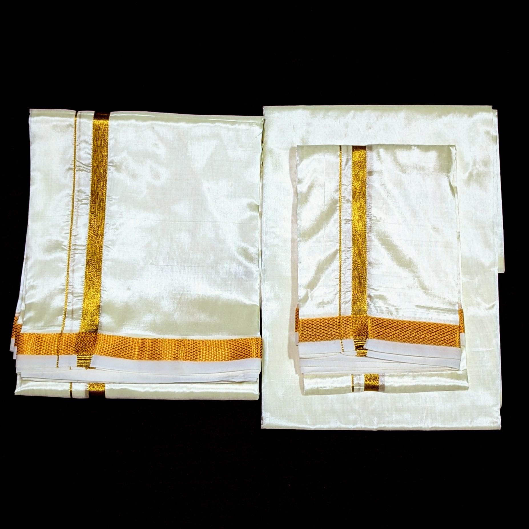 Vegan Silk Wedding Set - Cream - 903042