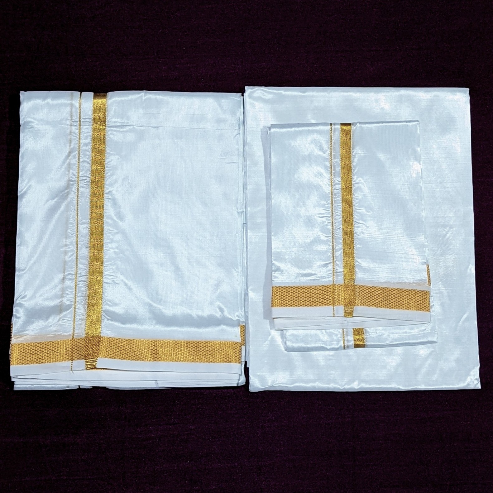 Vegan Silk Wedding Set - White - 903041