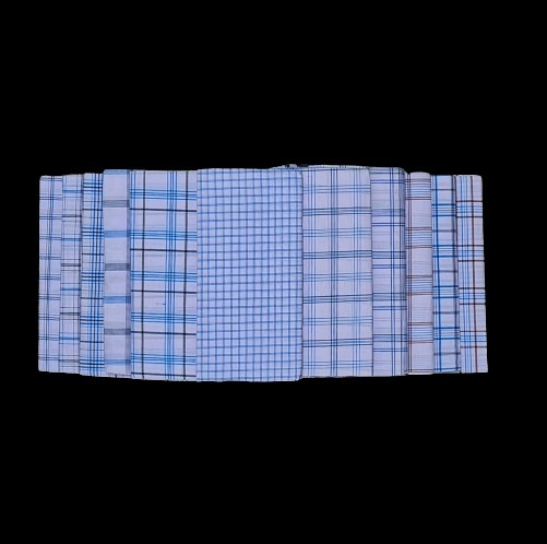 Premium white checked lungi - 303186 444-2.10m